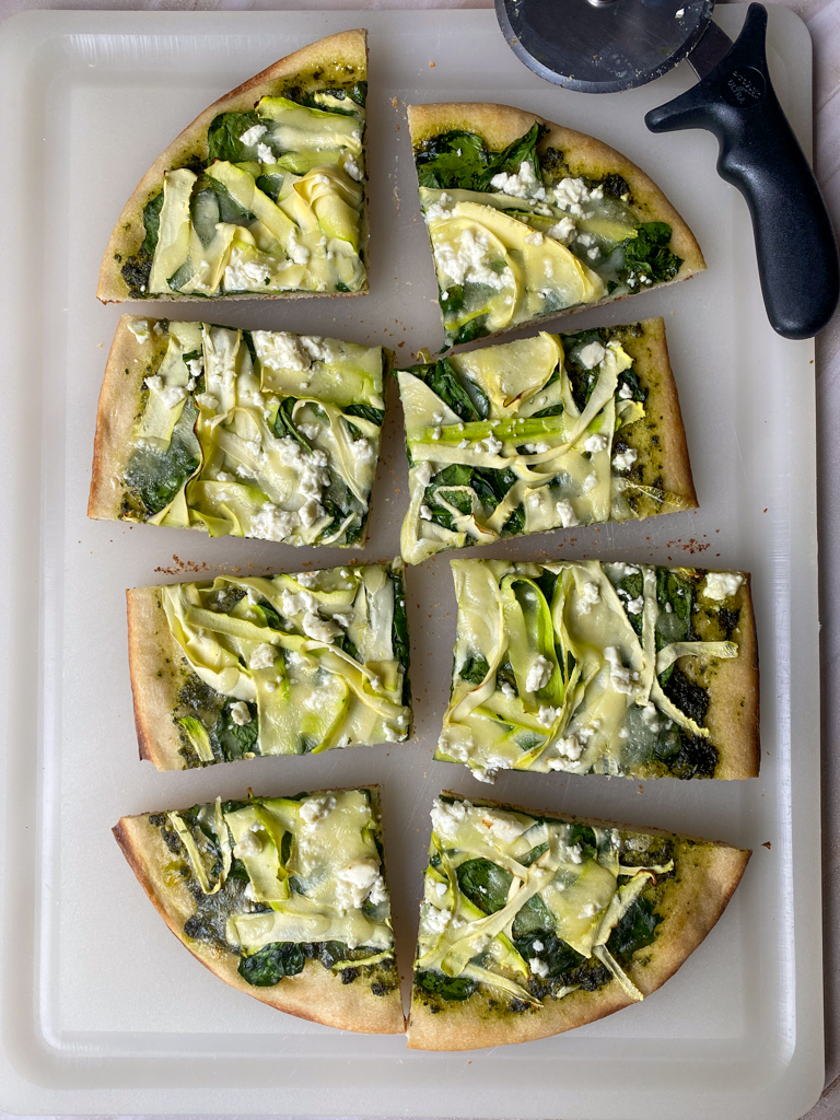 Pesto Veggie Pizza Happy Stirring